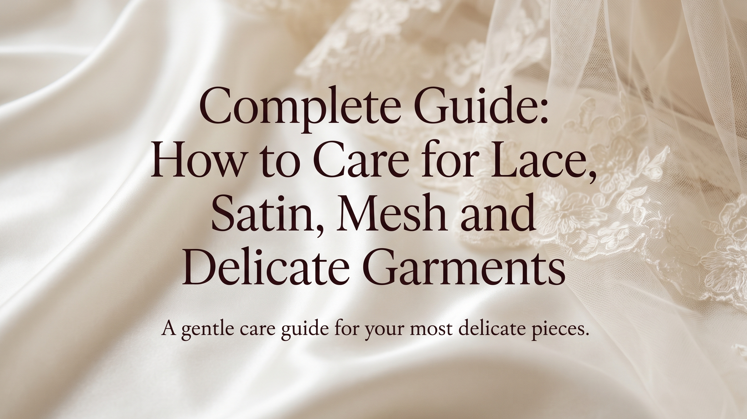 Complete Guide: How to Care for Lace, Satin, Mesh and Delicate Garments