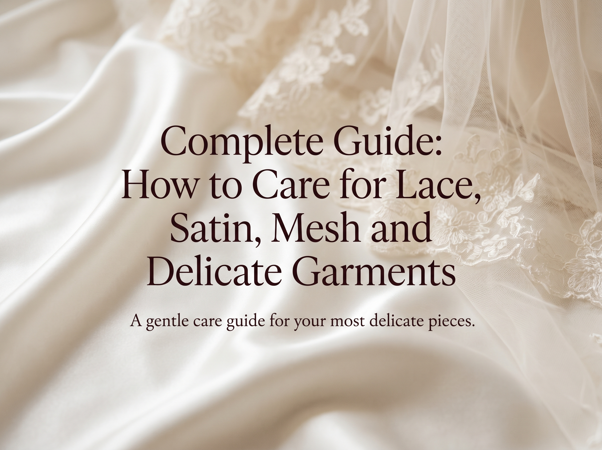 Complete Guide: How to Care for Lace, Satin, Mesh and Delicate Garments